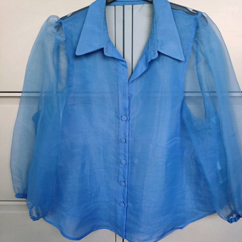 Zara shirt blue transparent like new, XXL