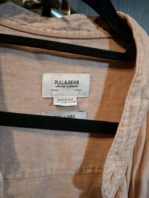 Pull & Bear light pink linen shirt like new
