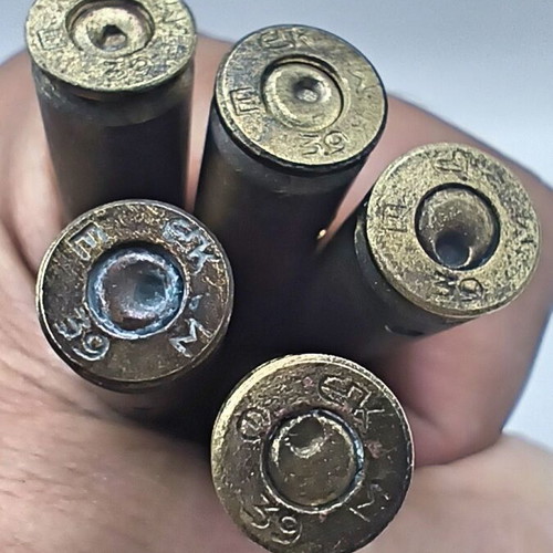 Set of 5 6.5x54mm Mannlicher-Schönauer inert cartridges, Greek 1939