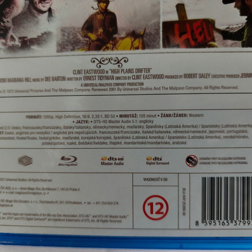 High Plains Drifter Blu-ray with Greek subtitles