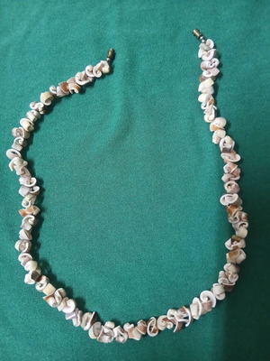 Vintage necklace with shells 42 cm, like new, beige