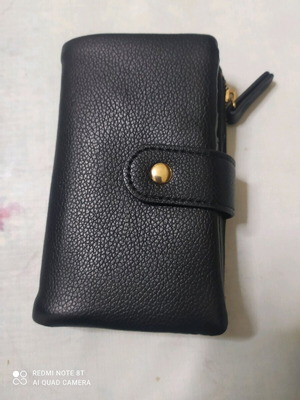 Women's wallet new black leather