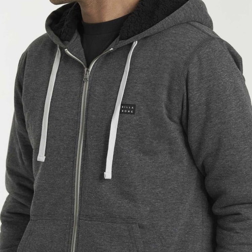 Billabong All Day Sherpa Full Zip Sweatshirt like new, men's XL, gray