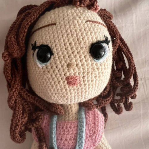 Handmade Amigurumi Doll like new with removable clothes