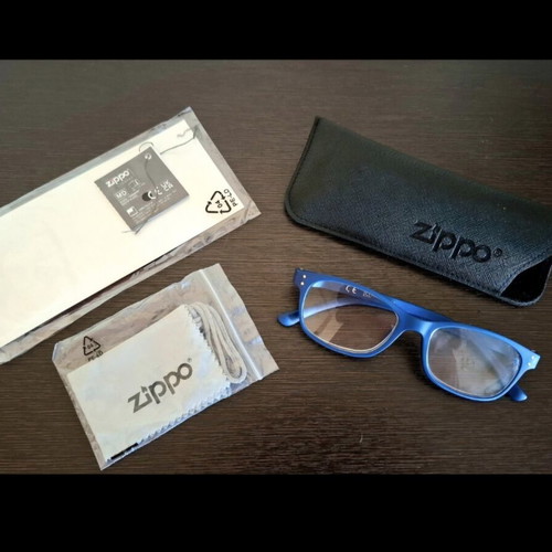 Zippo Reading Glasses +3.50 Blue Soft Touch like new