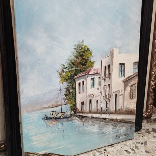 Painting with signature Emmanouil like new