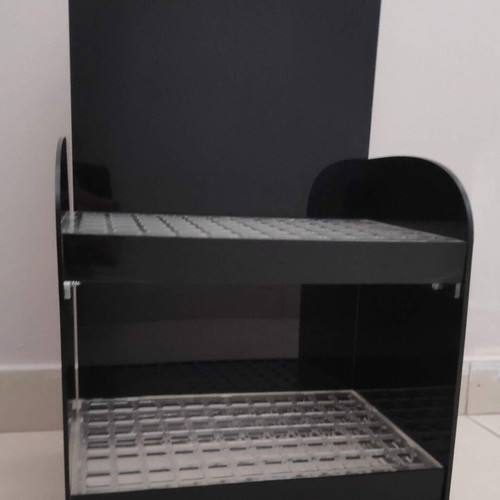 Plexiglass tabletop stand two-tier with 144 organizing slots like new