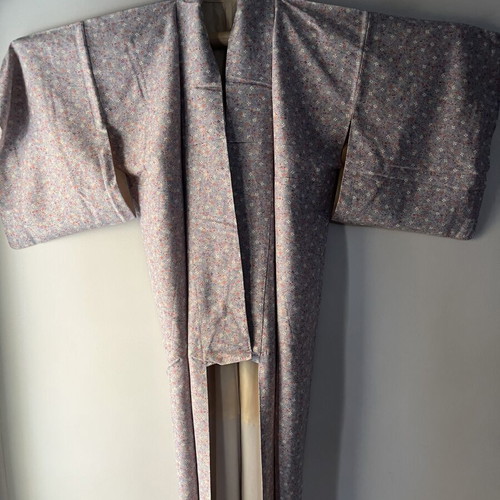 Japanese silk and cotton kimono, 130 cm