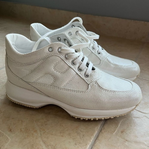 Hogan shoes off-white like new, leather, size 36.5