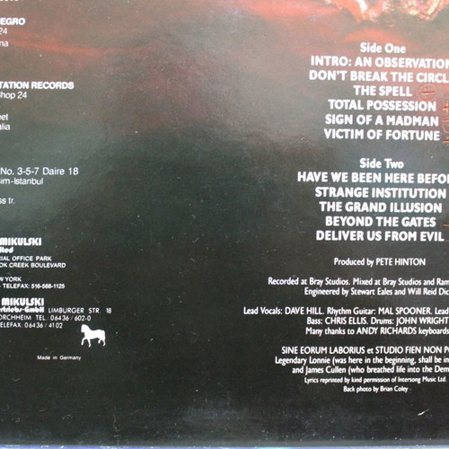 Demon The Unexpected Guest vinyl used, German reissue 1988