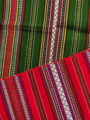 Woven table runner new with warm colors 92x45