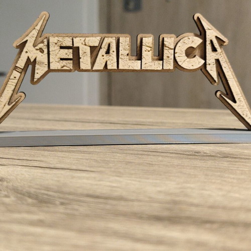 Metallica Stand 17cm wooden laser cut decorative piece new