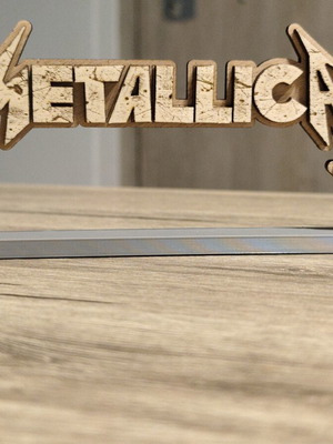 Metallica Stand 17cm wooden laser cut decorative piece new