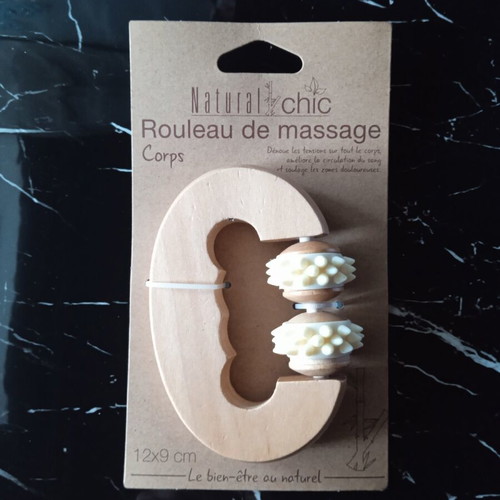 Wooden massage tool new in natural wood color