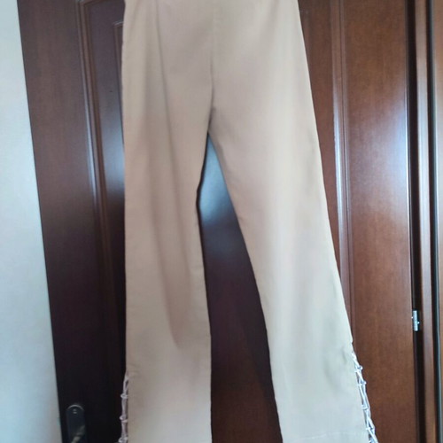 Women's pant and jacket set size M like new beige unused