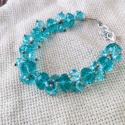 Blue bracelet new with crystals