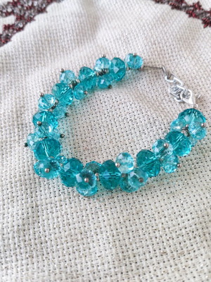 Blue bracelet new with crystals