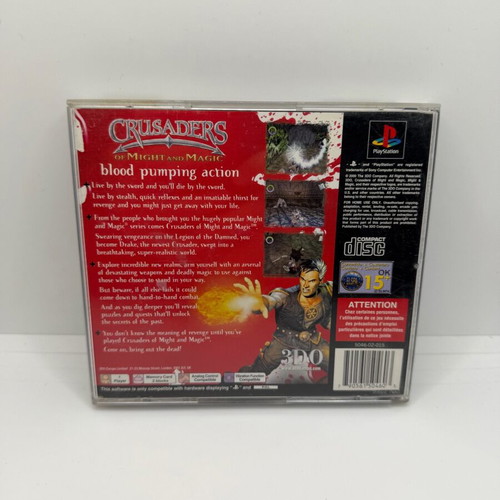 Crusaders Might And Magic PS1 μεταχειρισμένο με λεκέ στο εξώφυλλο
