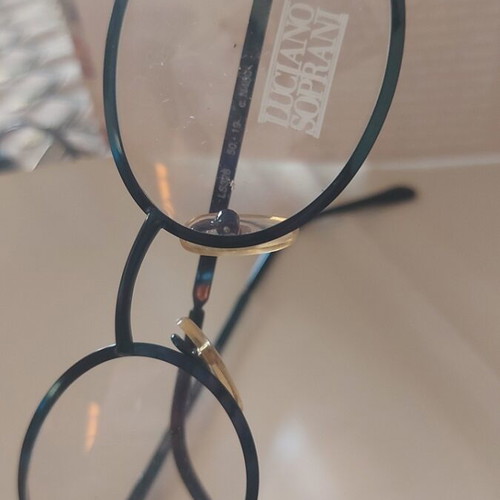 Luciano Soprani Vintage Metal Eyeglass Frame green like new