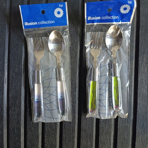 Cutlery set vintage, 2 sets spoon and fork