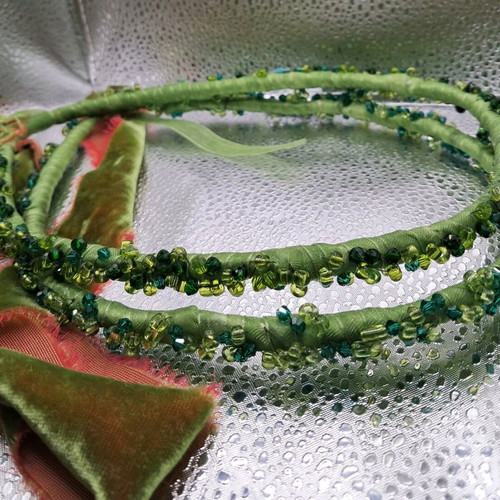 Wedding crowns green new, colorful, intricate and refined