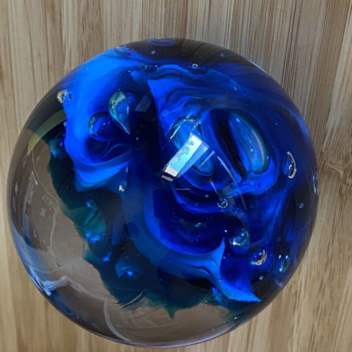 Mdina Glass Malta handmade glass paperweight like new