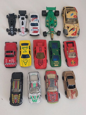 Toy cars used, collection of 14 pieces