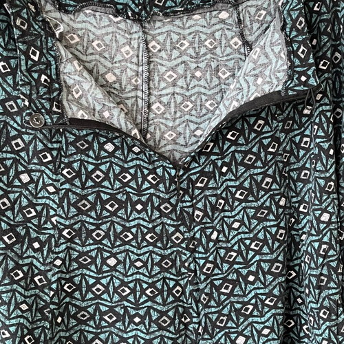 Vintage skirt used, size XL, black and green