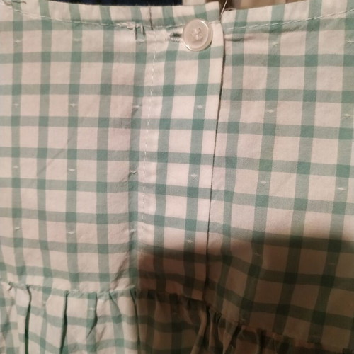 Mango blouse size L like new, white and green