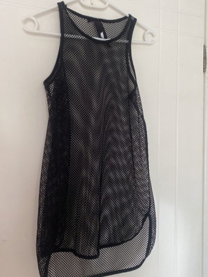 BodyTalk black mesh tank top, size S