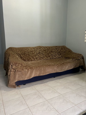 Sofa dark blue two-seater used with cover