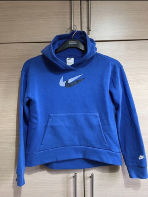 Παιδικό φούτερ με κουκούλα Nike σαν καινούργιο, μέγεθος 146-156, μπλε και μωβ