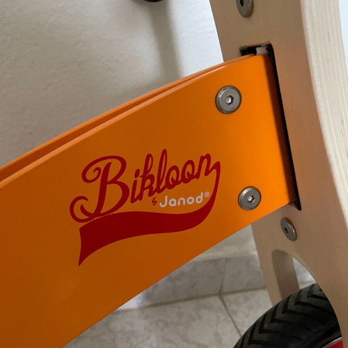 Janod wooden balance bike like new with air wheels