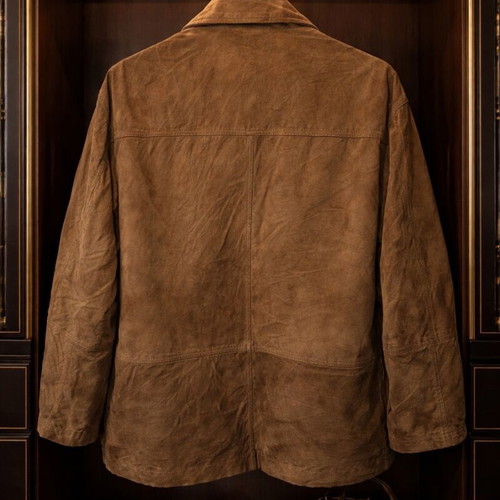 Camel Active Suede Leather Jacket Men’s Size 52 L XL like new