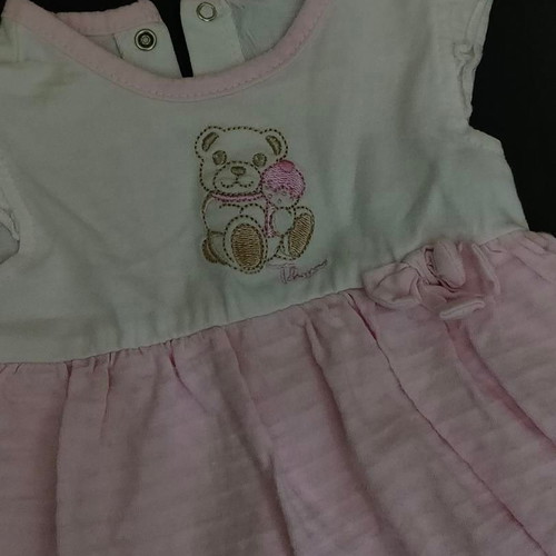 Baby dress with embroidered teddy bear like new