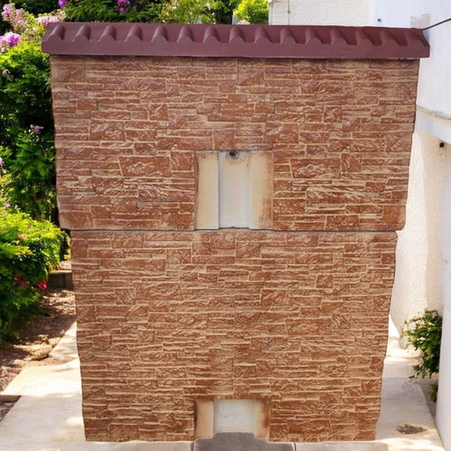 Maria garden fountain in beige and brown concrete, new