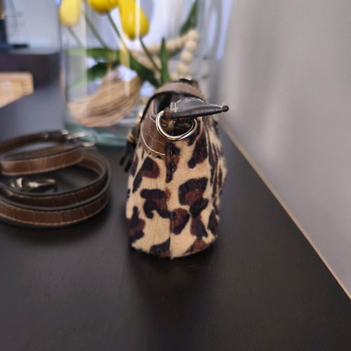 Leopard crossbody bag like new, brown