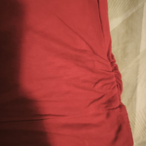 Blouse with buttons used, red, one size