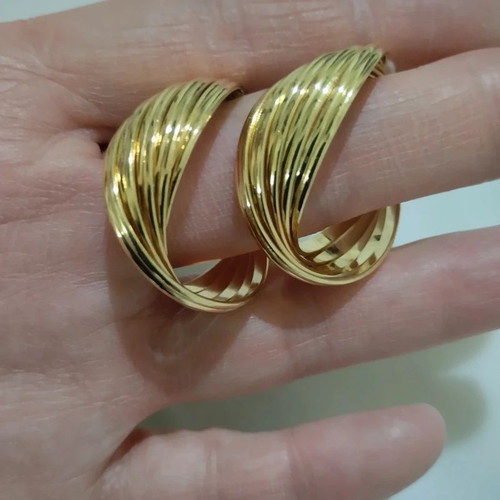 Zara chunky gold-tone statement earrings