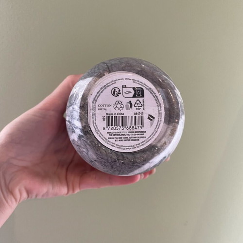 Organic Modern Candle with Cotton Scent, Marble Look and Bamboo Lid 150g