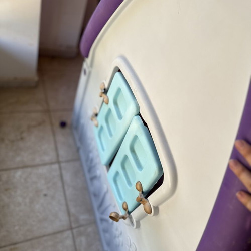 Children's plastic playhouse used, purple white and pink