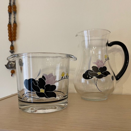 Giakoumi set jug and ice bucket vintage Italian new
