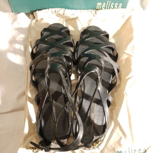 Melissa sandals used, black, size 41/42, collectible