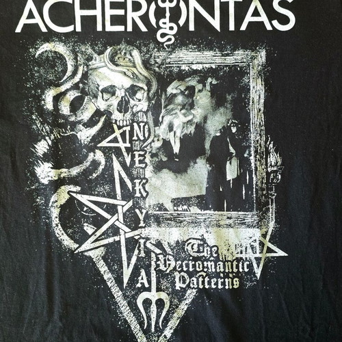 Acherontas The Necromantic Patterns band t-shirt, size Medium, Gildan