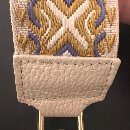 Woven strap with leather new for bags