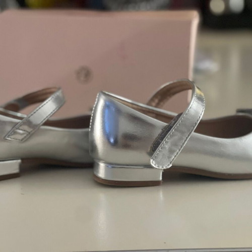 Doremi Silver Ballerina Shoes Like New Size 28