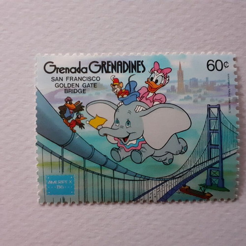 Disney Ameripex '86 4 Stamps Set Mint from Grenada Grenadines
