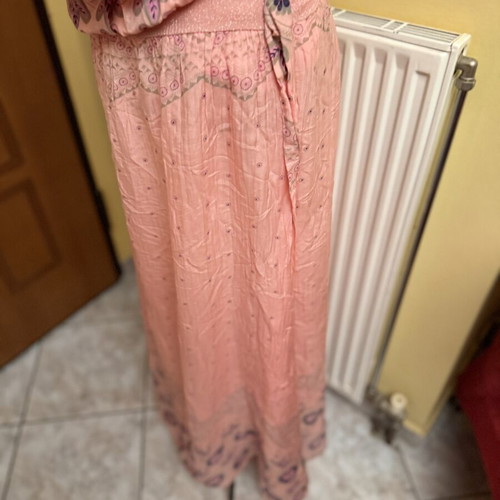 Ροζ Boho Maxi Φόρεμα σαν καινούργιο, αέρινο και θηλυκό