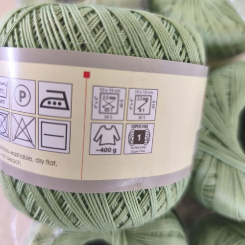 YarnArt Violet yarn set new, 6 pieces, mint color, 100% cotton