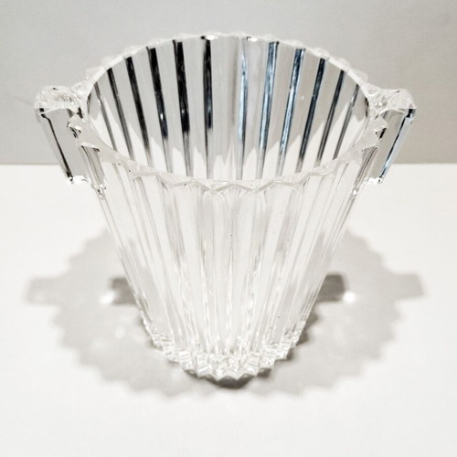 Vintage sixties crystal ice bucket used